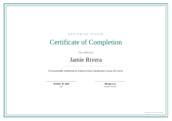 Certificate template preview